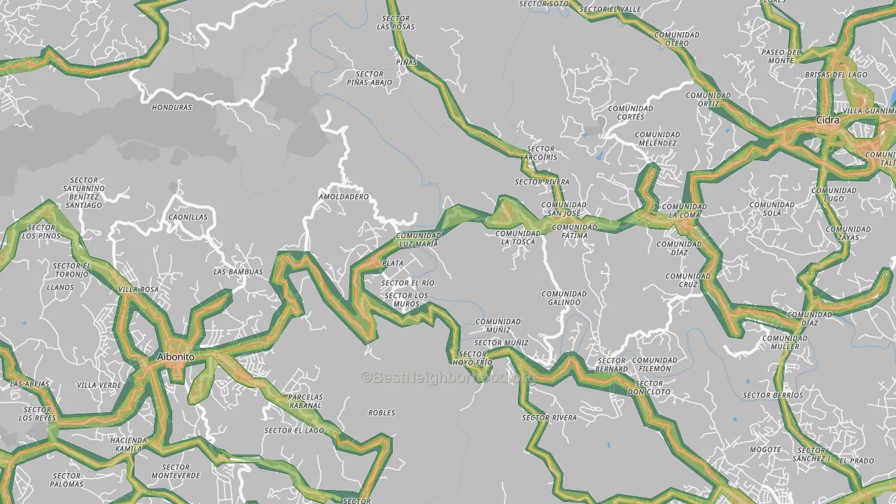 La Plata, PR Map of Noise Levels in La Plata