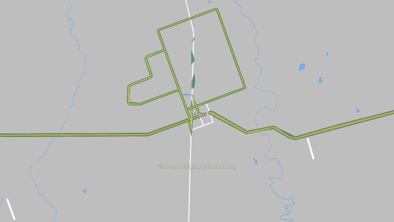 La Pryor, TX Map of Noise Levels in La Pryor