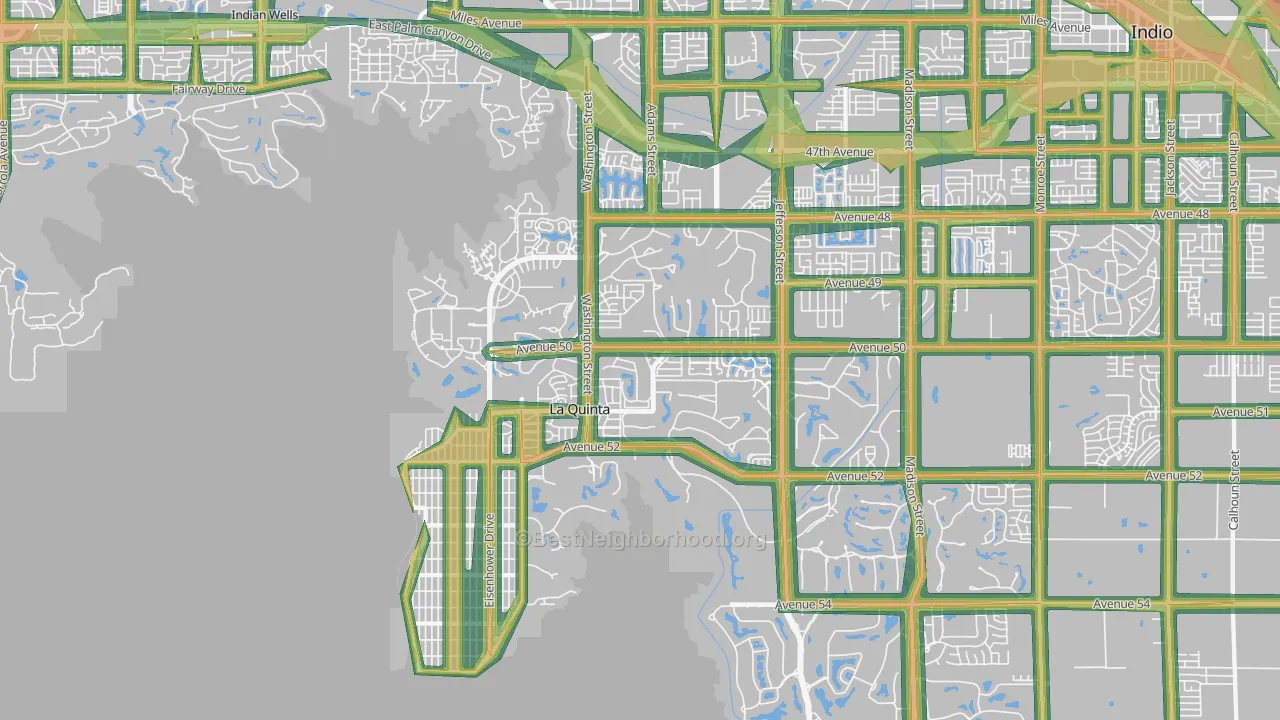 La Quinta, CA Map of Noise Levels in La Quinta
