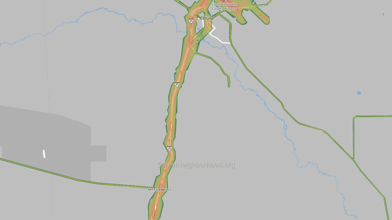 La Salle County, TX Map of Noise Levels in La Salle County