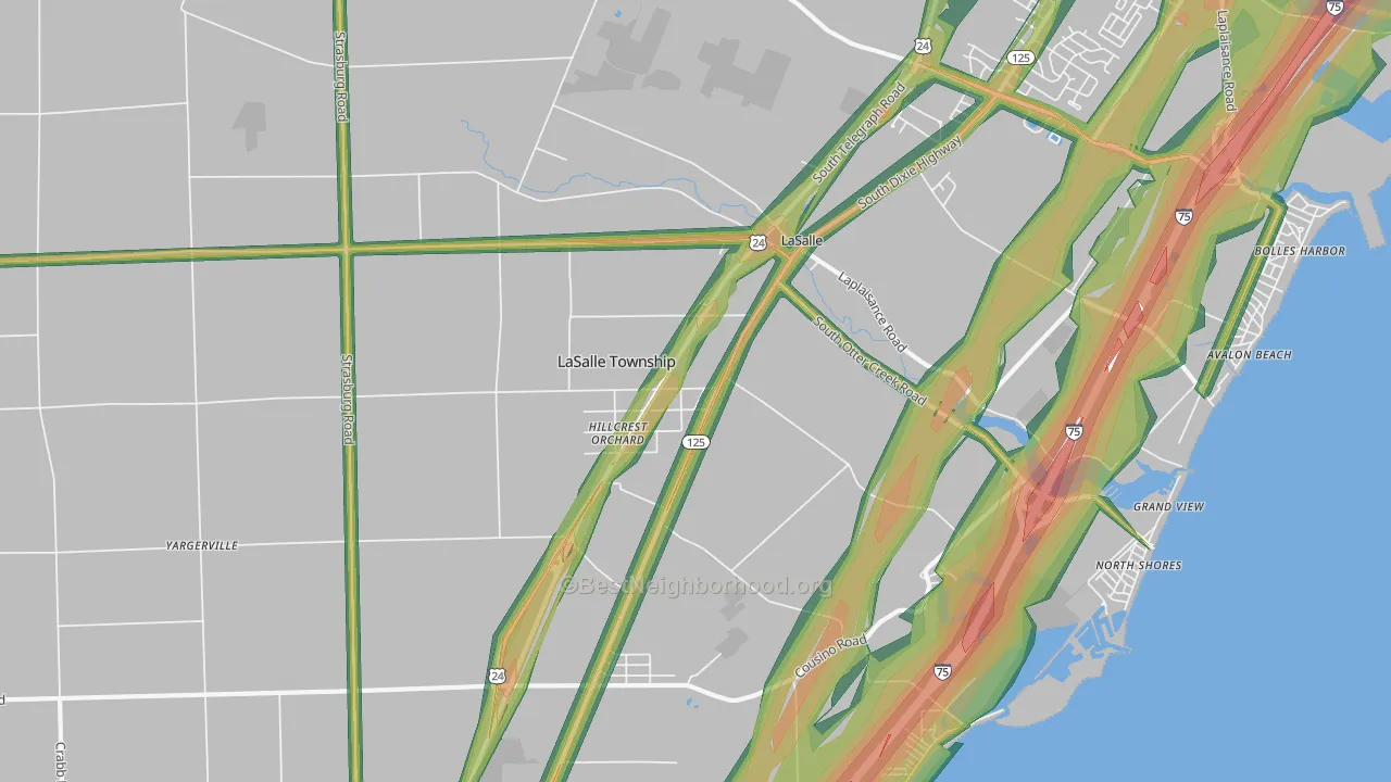 La Salle, MI Map of Noise Levels in La Salle