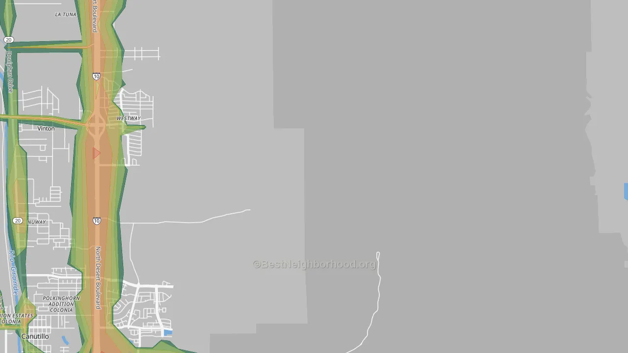 La Tuna, TX Map of Noise Levels in La Tuna