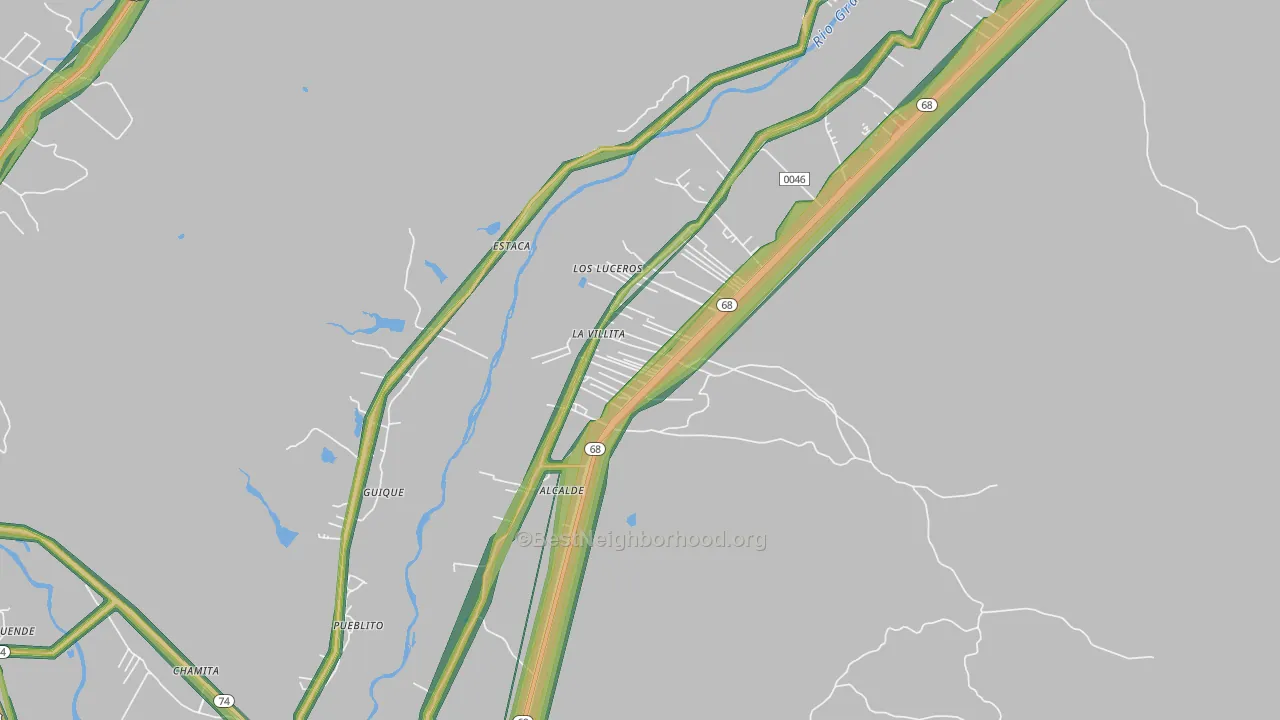 La Villita, NM Map of Noise Levels in La Villita