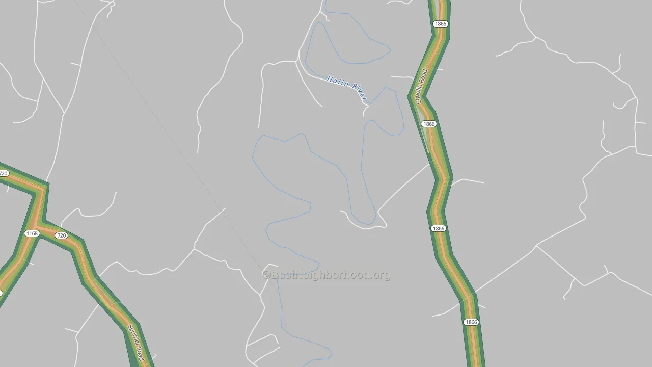 Lacon, KY Map of Noise Levels in Lacon