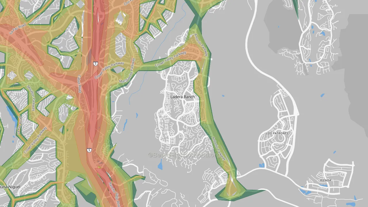 Ladera Ranch, CA Map of Noise Levels in Ladera Ranch