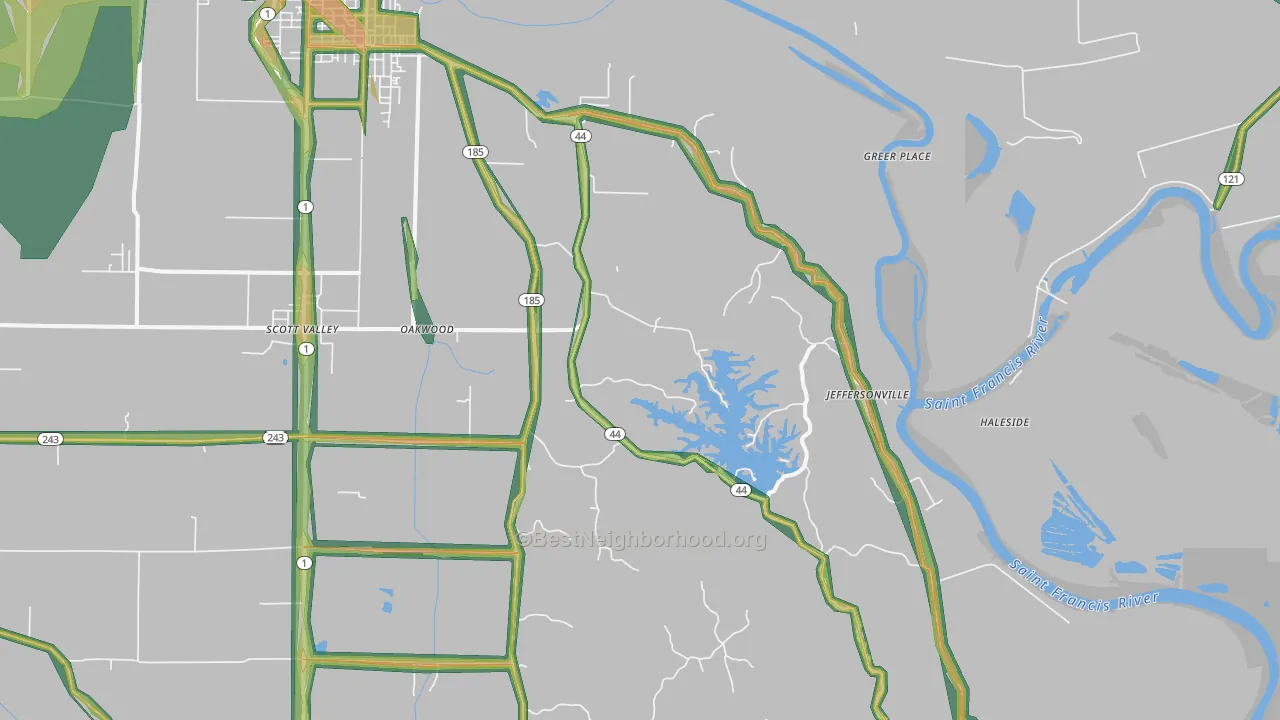 Lagrange, AR Map of Noise Levels in Lagrange