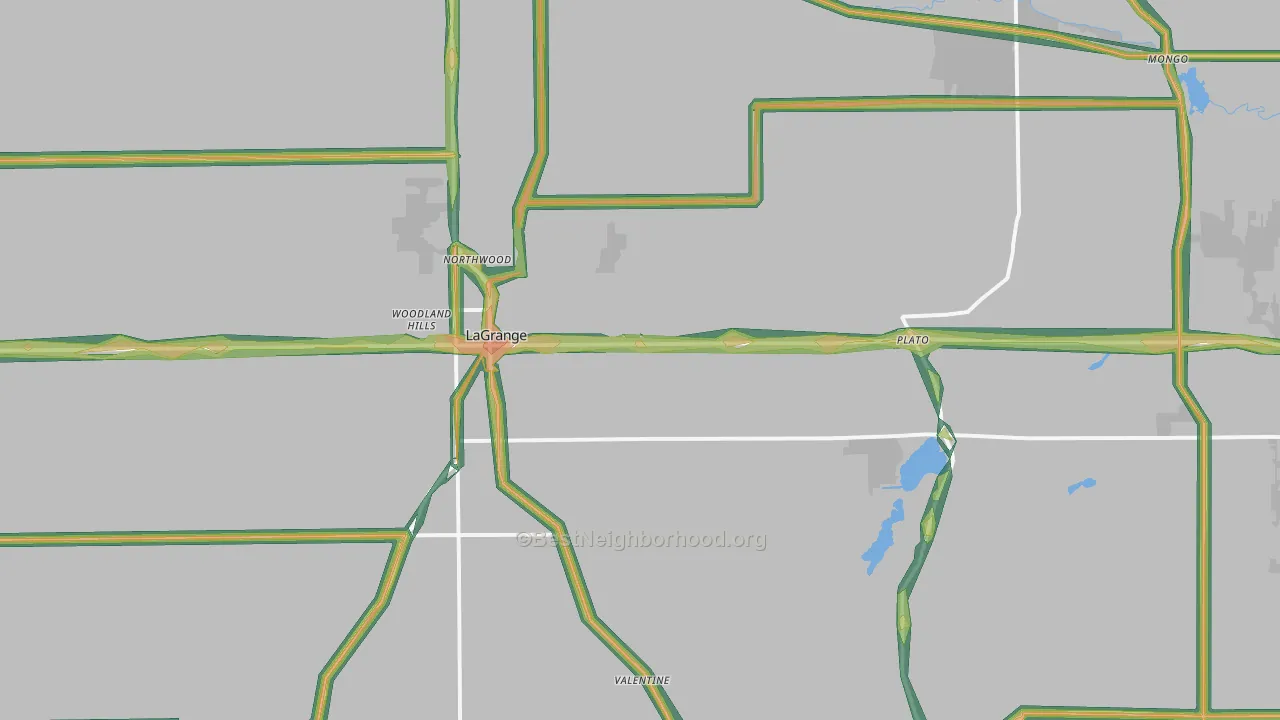 Lagrange, IN Map of Noise Levels in Lagrange