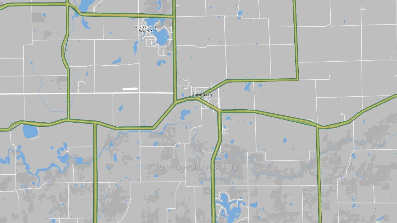 Laingsburg, MI Map of Noise Levels in Laingsburg
