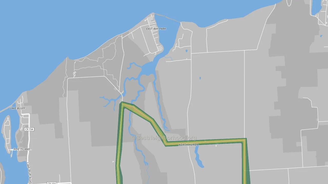 Lake Bluff, NY Map of Noise Levels in Lake Bluff