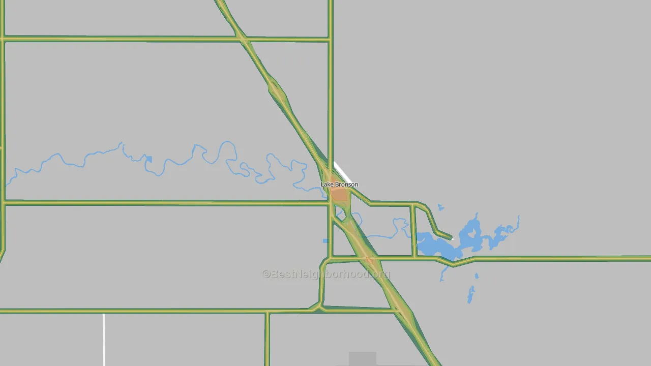Lake Bronson, MN Map of Noise Levels in Lake Bronson