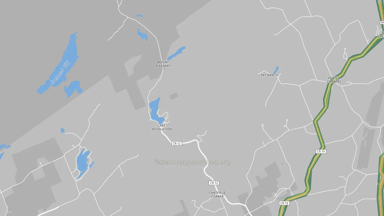 Lake Desolation, NY Map of Noise Levels in Lake Desolation