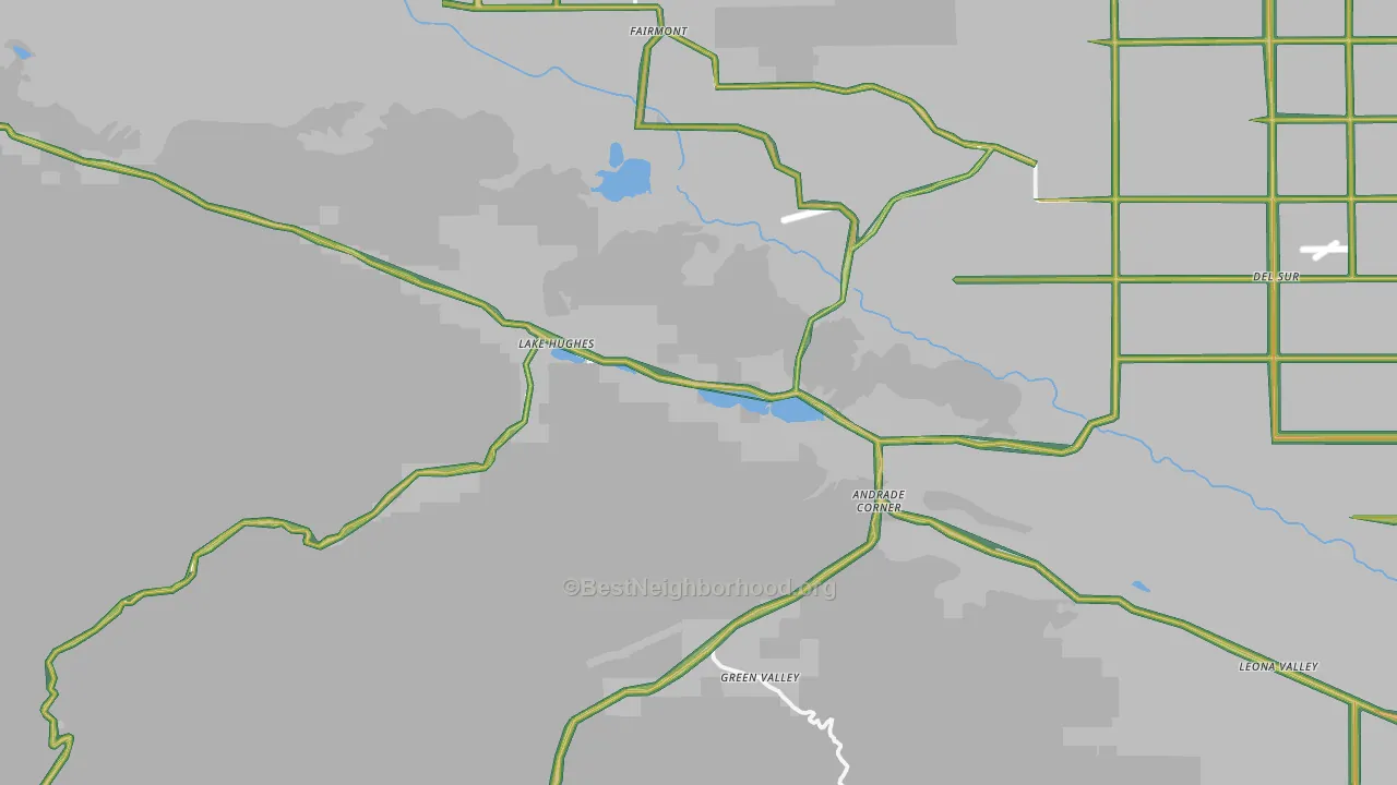 Lake Hughes, CA Map of Noise Levels in Lake Hughes