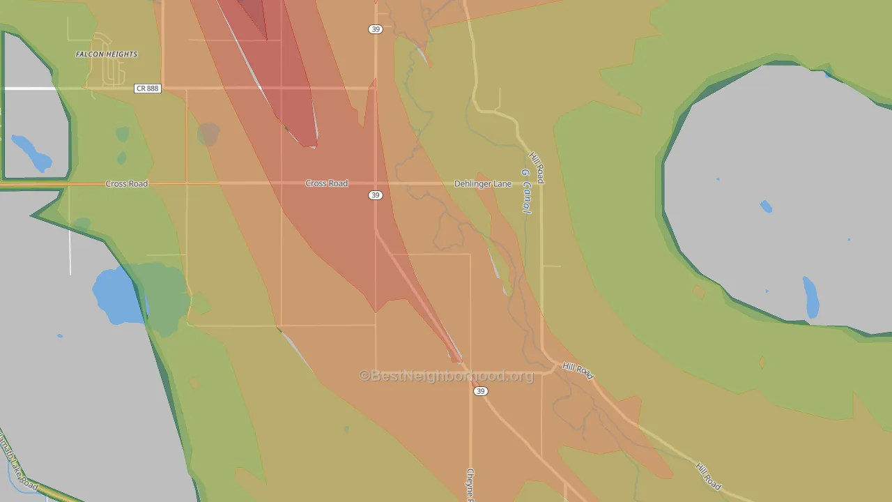 Lake of the Woods, OR Map of Noise Levels in Lake of the Woods