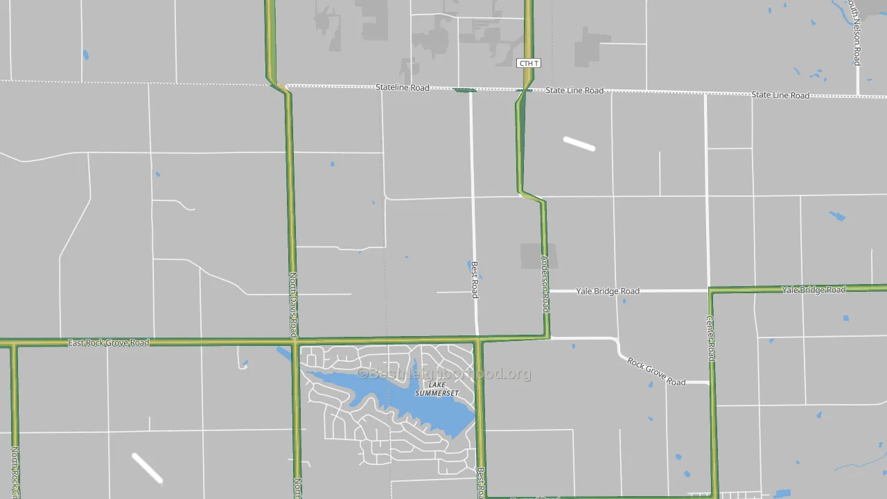 Lake Summerset, IL Map of Noise Levels in Lake Summerset