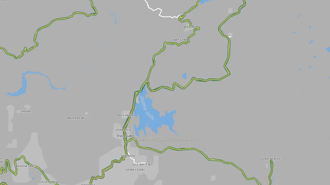 Lakeshore, CA Map of Noise Levels in Lakeshore
