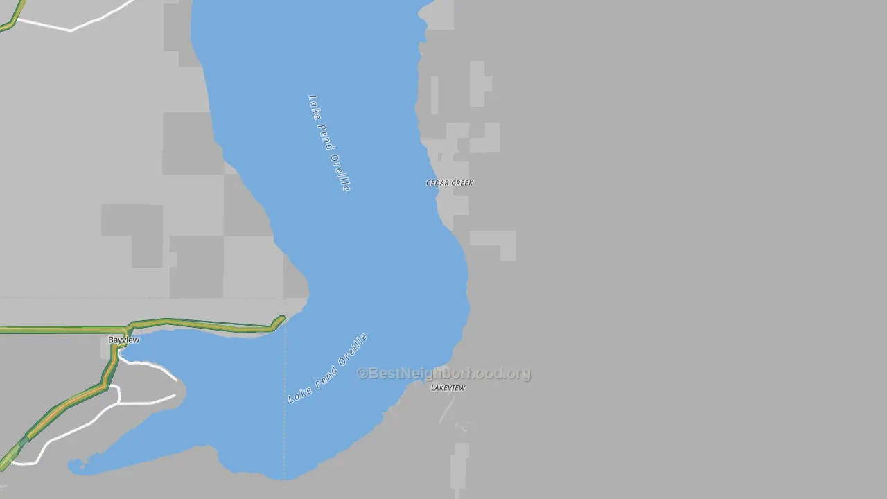 Lakeview, ID Map of Noise Levels in Lakeview