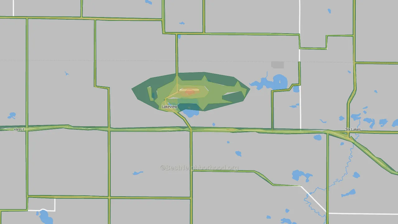 Lakeview, MI Map of Noise Levels in Lakeview