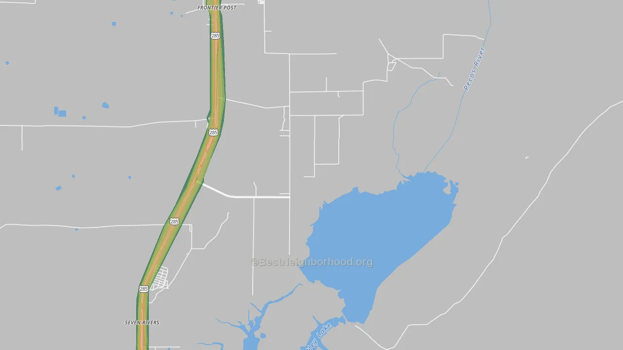 Lakewood, NM Map of Noise Levels in Lakewood
