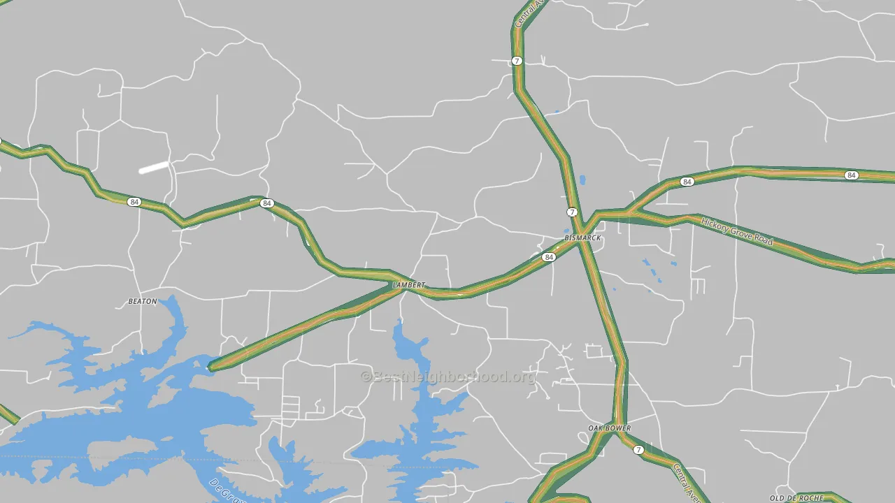 Lambert, AR Map of Noise Levels in Lambert