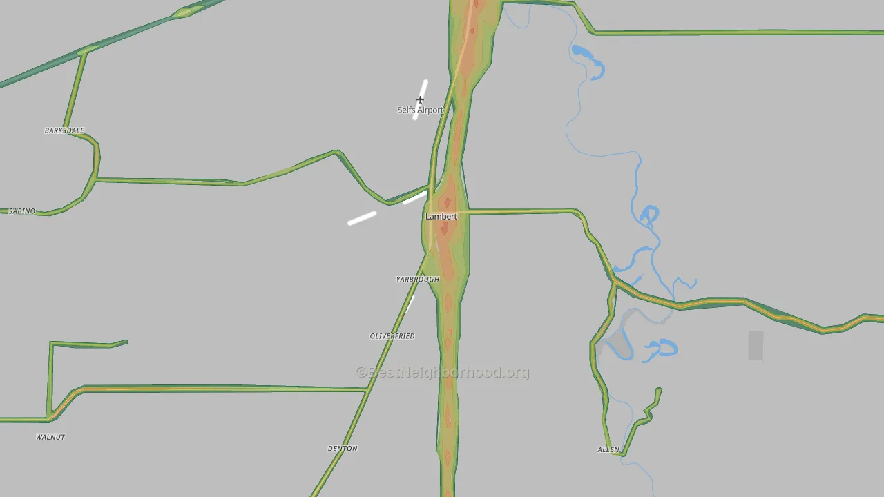 Lambert, MS Map of Noise Levels in Lambert