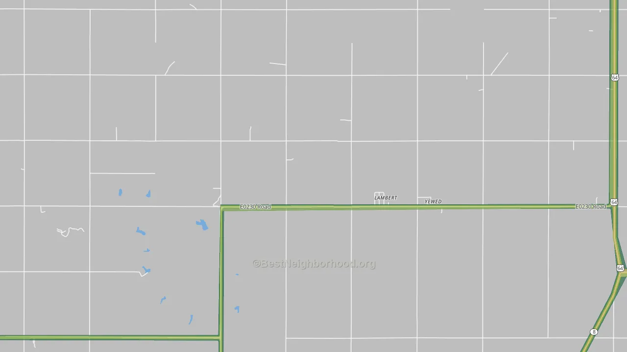 Lambert, OK Map of Noise Levels in Lambert