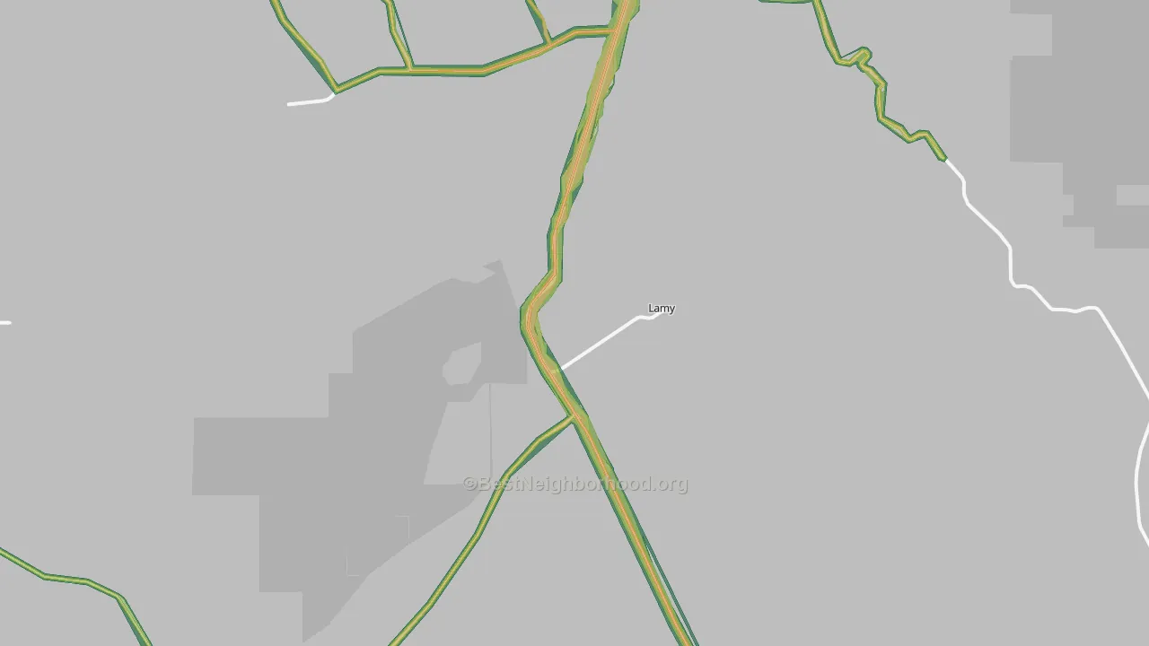 Lamy, NM Map of Noise Levels in Lamy