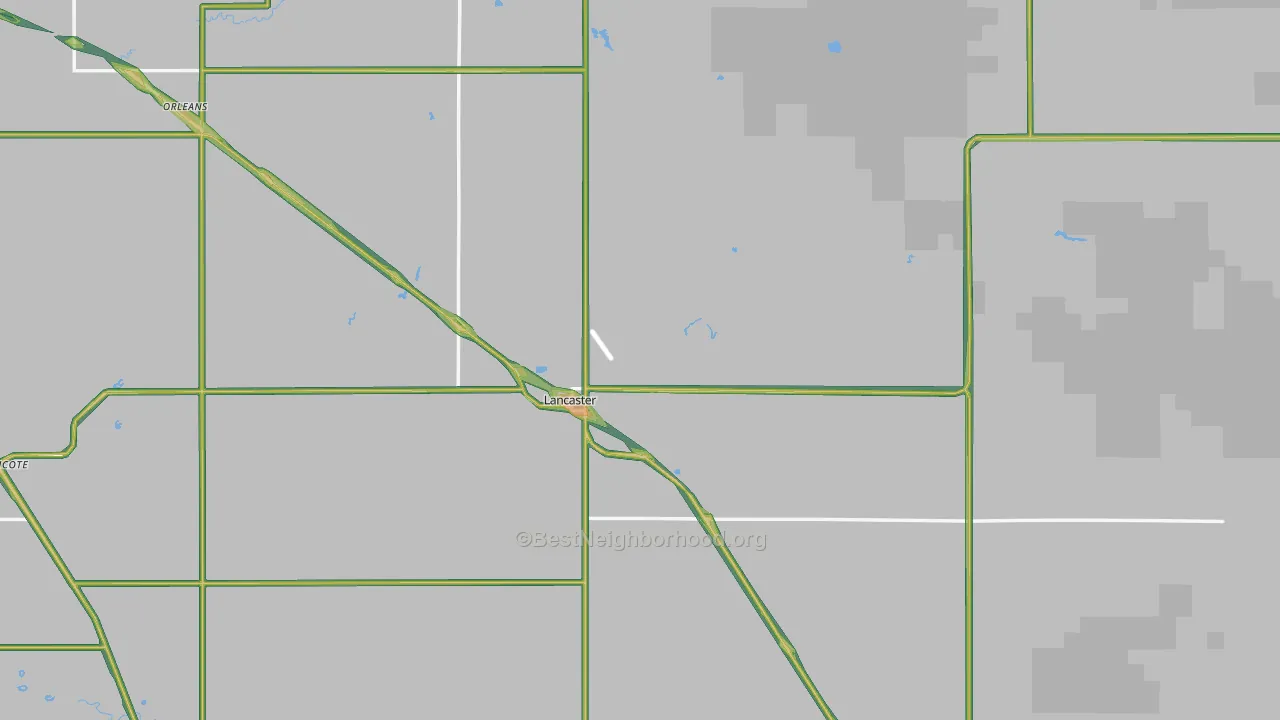 Lancaster, MN Map of Noise Levels in Lancaster