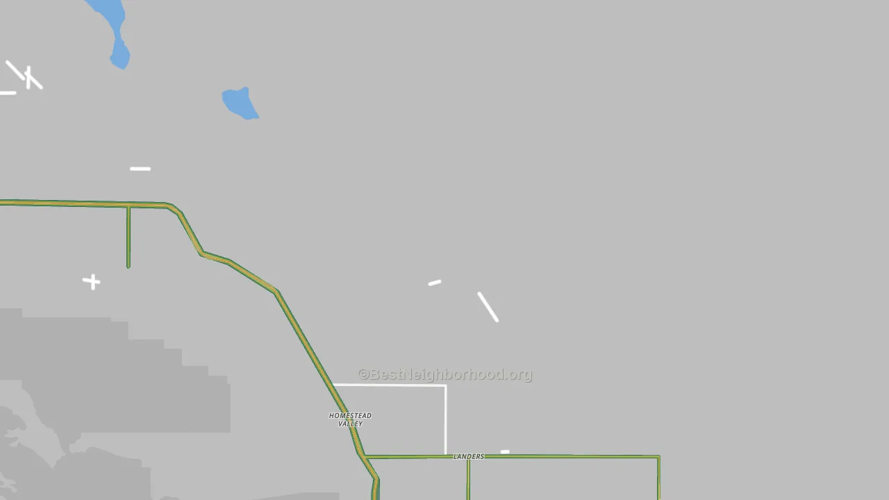 Landers, CA Map of Noise Levels in Landers