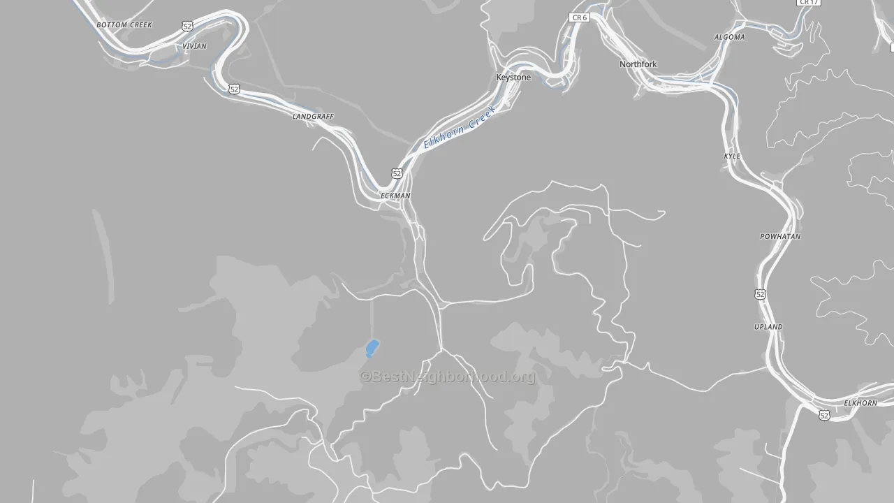 Landgraff, WV Map of Noise Levels in Landgraff