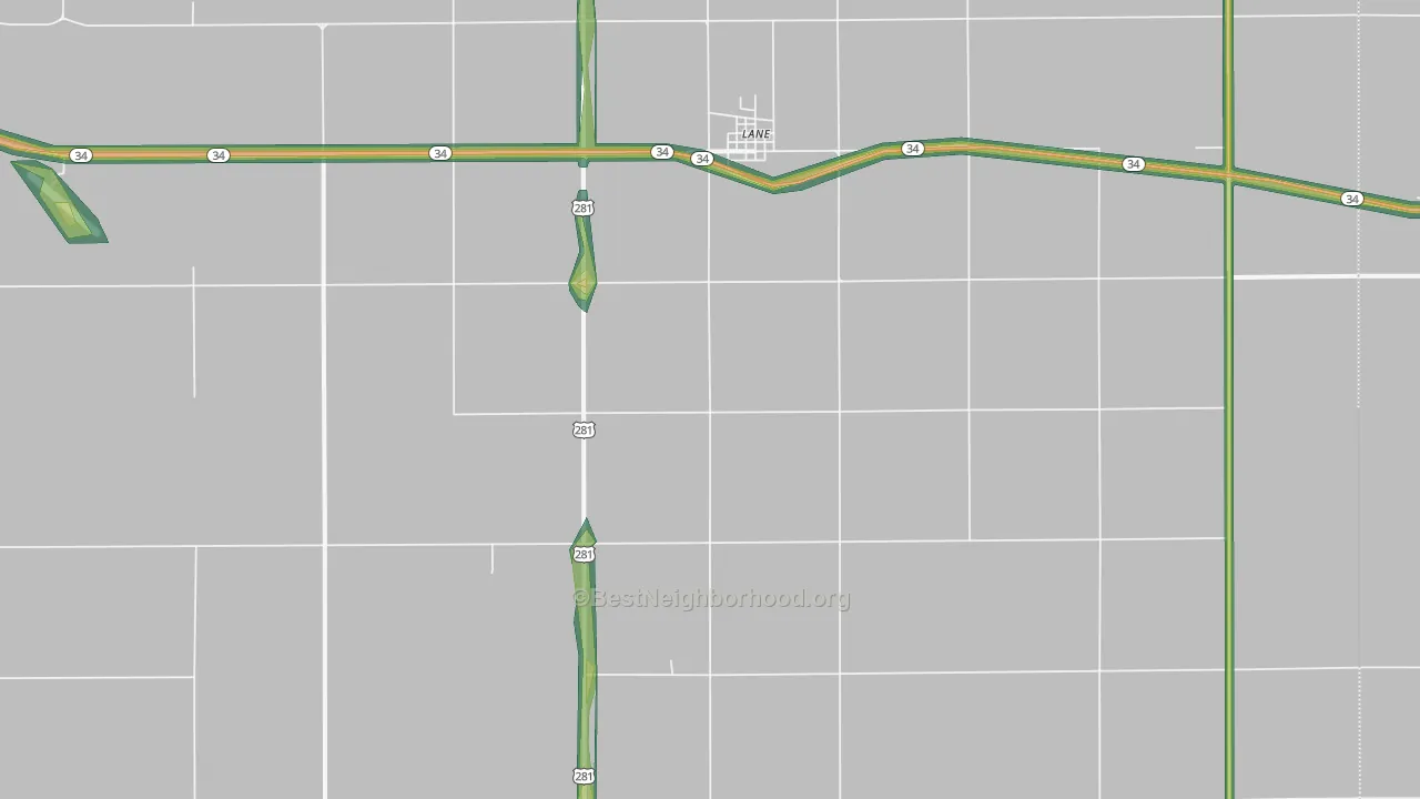 Lane, SD Map of Noise Levels in Lane