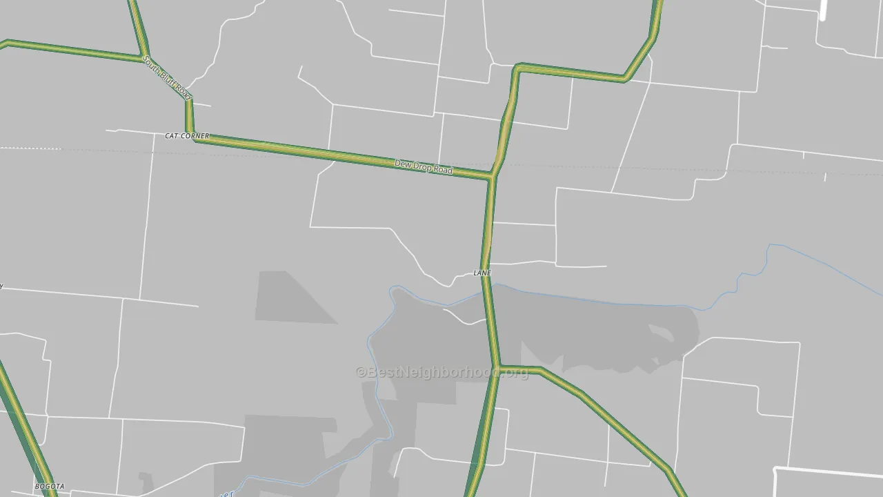Lane, TN Map of Noise Levels in Lane
