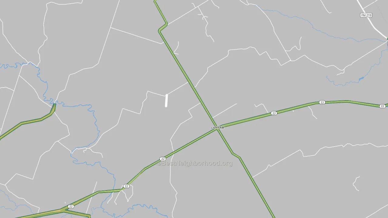 Lanham, TX Map of Noise Levels in Lanham