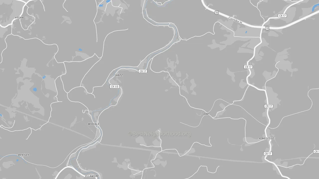 Lantz, WV Map of Noise Levels in Lantz