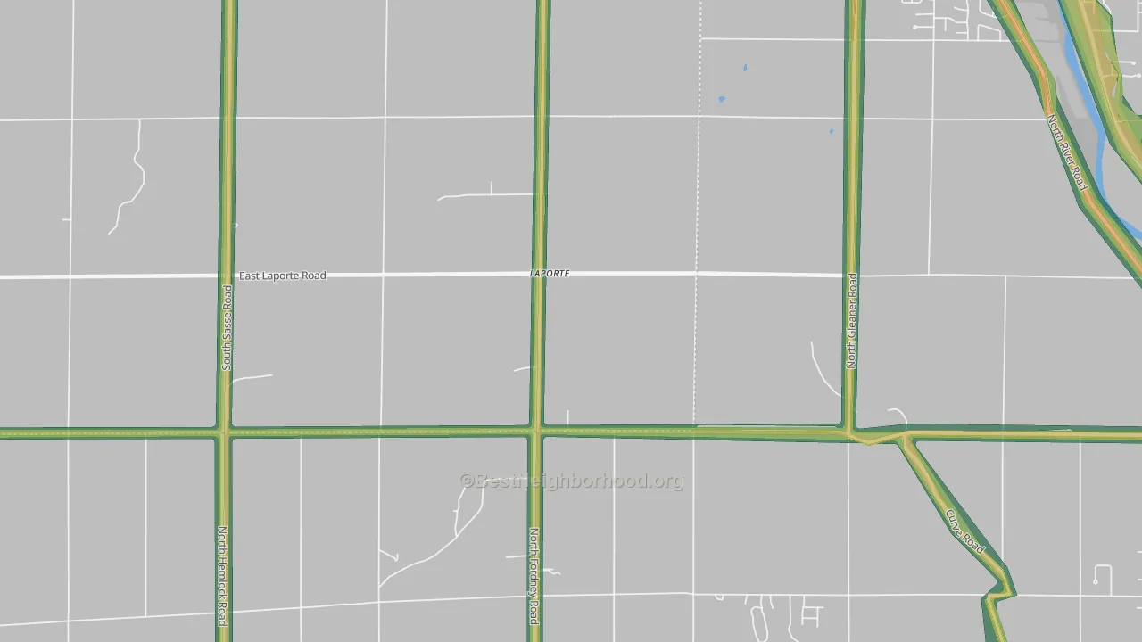 Laporte, MI Map of Noise Levels in Laporte