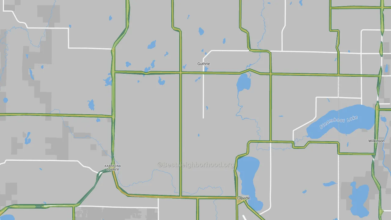 Laporte, MN Map of Noise Levels in Laporte