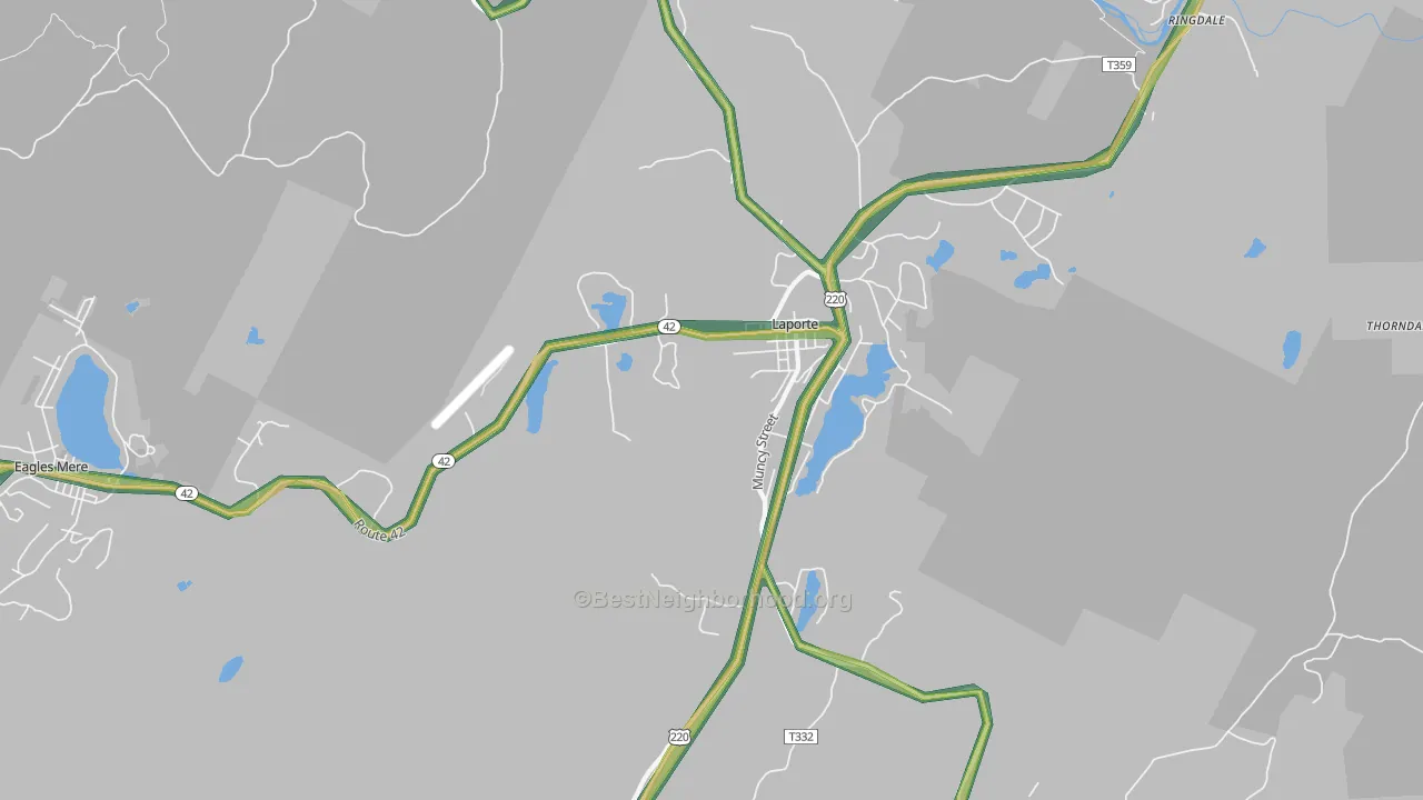 Laporte, PA Map of Noise Levels in Laporte
