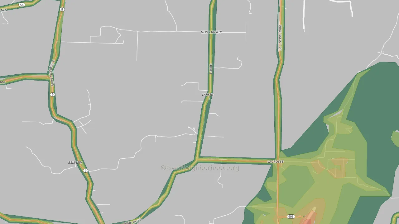 Larkin, AR Map of Noise Levels in Larkin