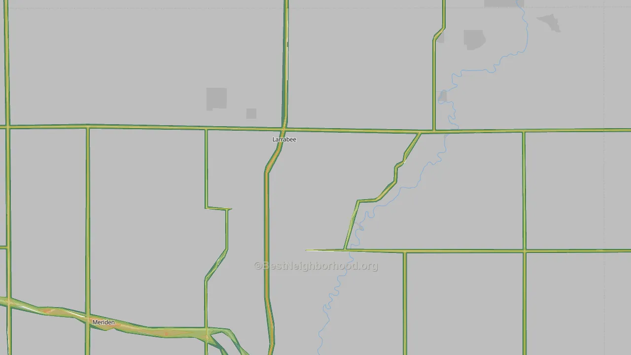 Larrabee, IA Map of Noise Levels in Larrabee