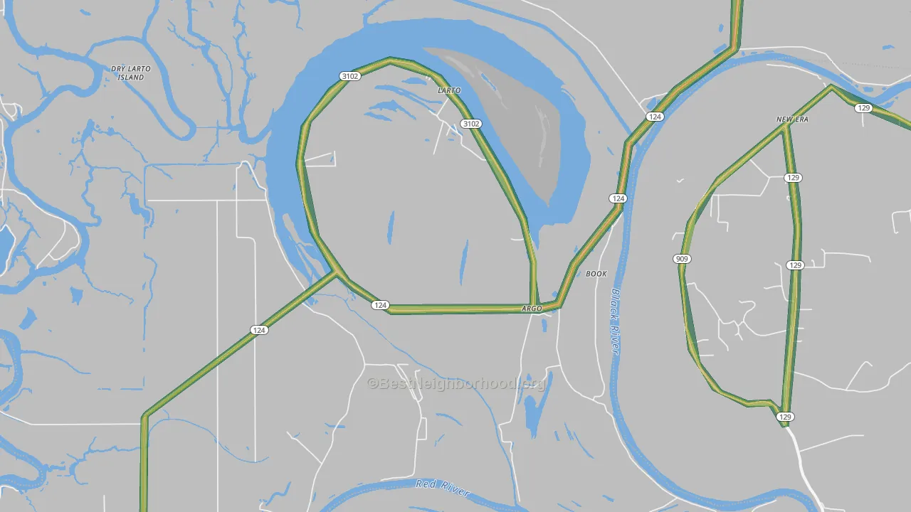 Larto, LA Map of Noise Levels in Larto