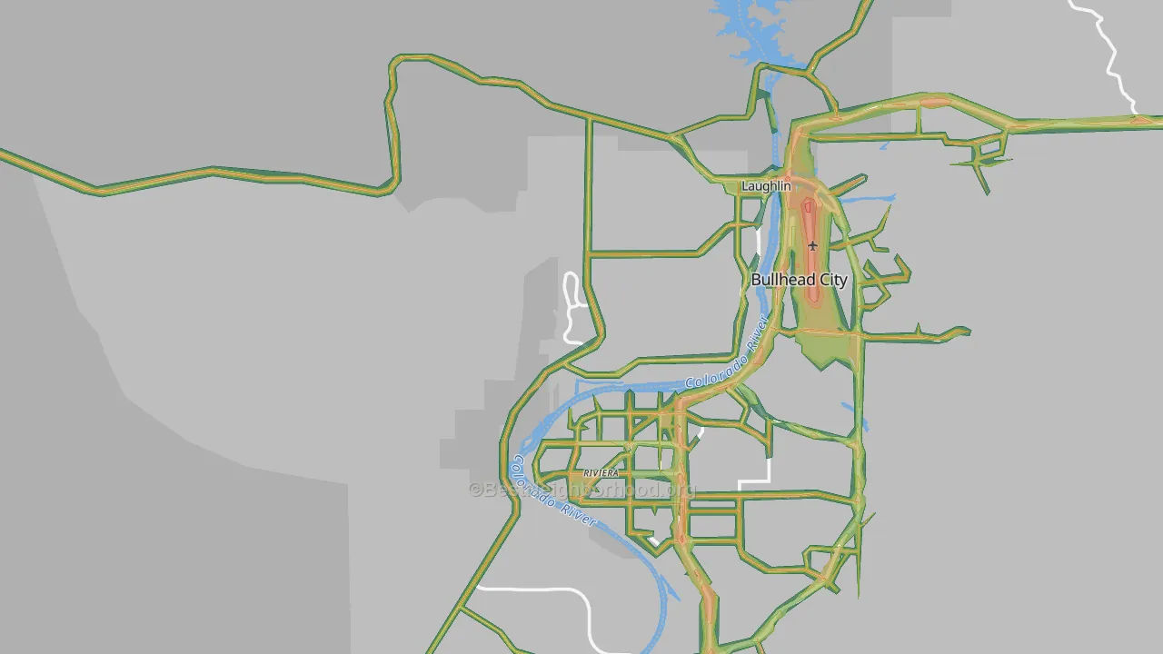 Laughlin, NV Map of Noise Levels in Laughlin