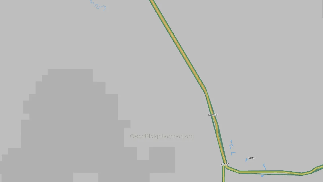 Laurin, MT Map of Noise Levels in Laurin