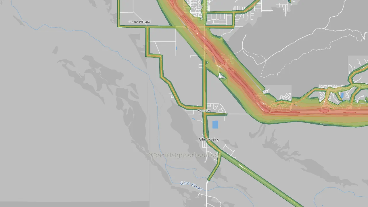 Laveen Village, AZ Map of Noise Levels in Laveen Village