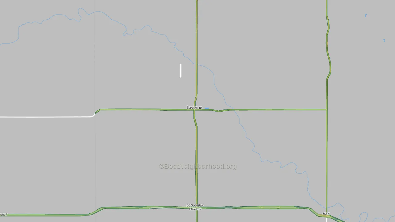 Laverne, OK Map of Noise Levels in Laverne