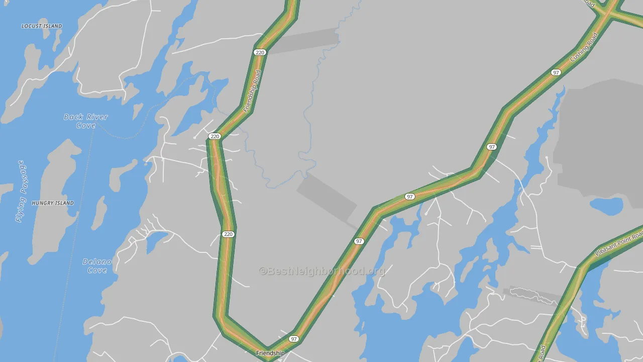 Lawry, ME Map of Noise Levels in Lawry