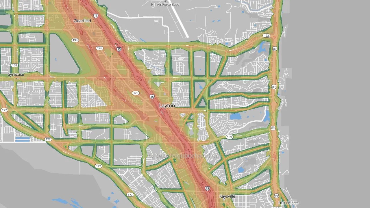 Layton, UT Map of Noise Levels in Layton