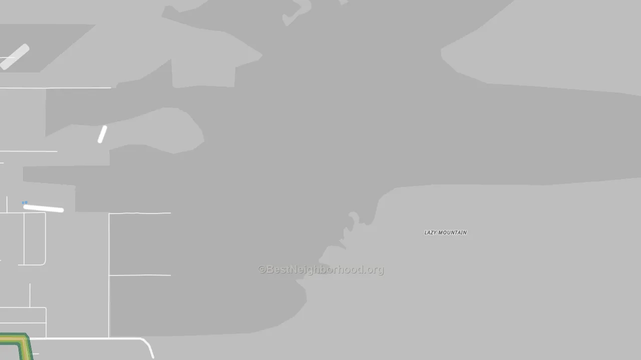 Lazy Mountain, AK Map of Noise Levels in Lazy Mountain