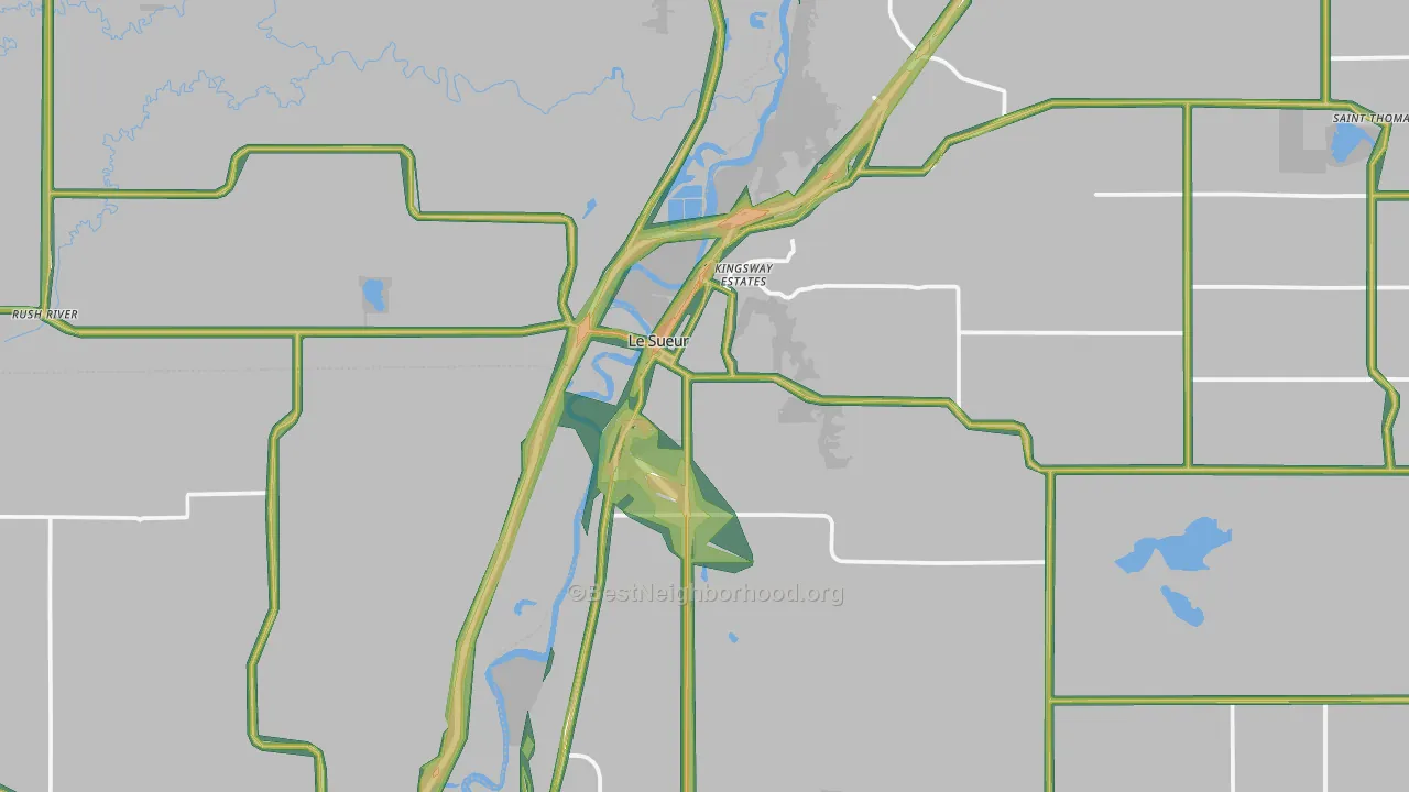 Le Sueur, MN Map of Noise Levels in Le Sueur