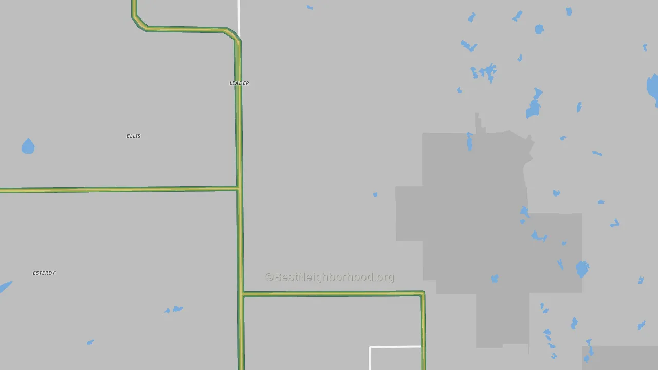 Leader, MN Map of Noise Levels in Leader
