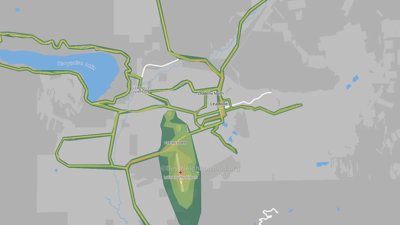 Leadville, CO Map of Noise Levels in Leadville