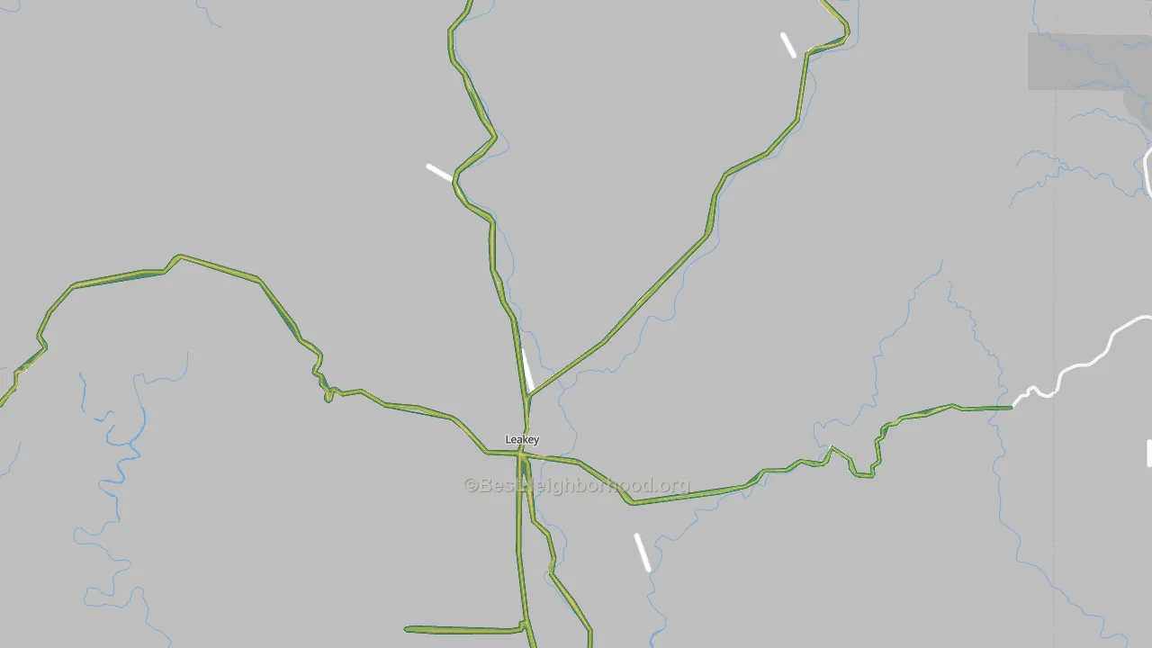 Leakey, TX Map of Noise Levels in Leakey